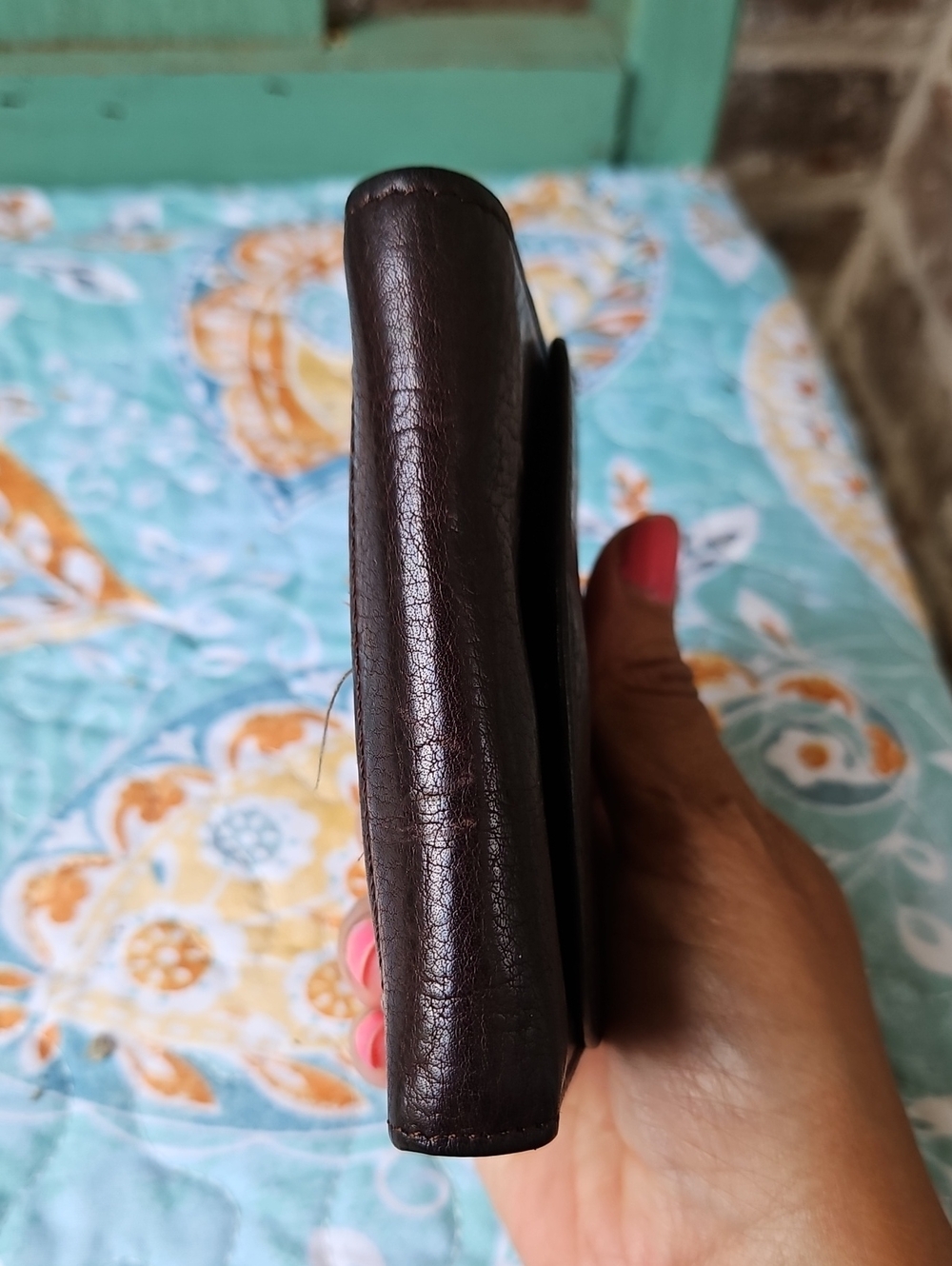 Vintage Fossil Chocolate Brown Soft Leather Women's Clasp Wallet Coin Purse - Picture 5 of 5